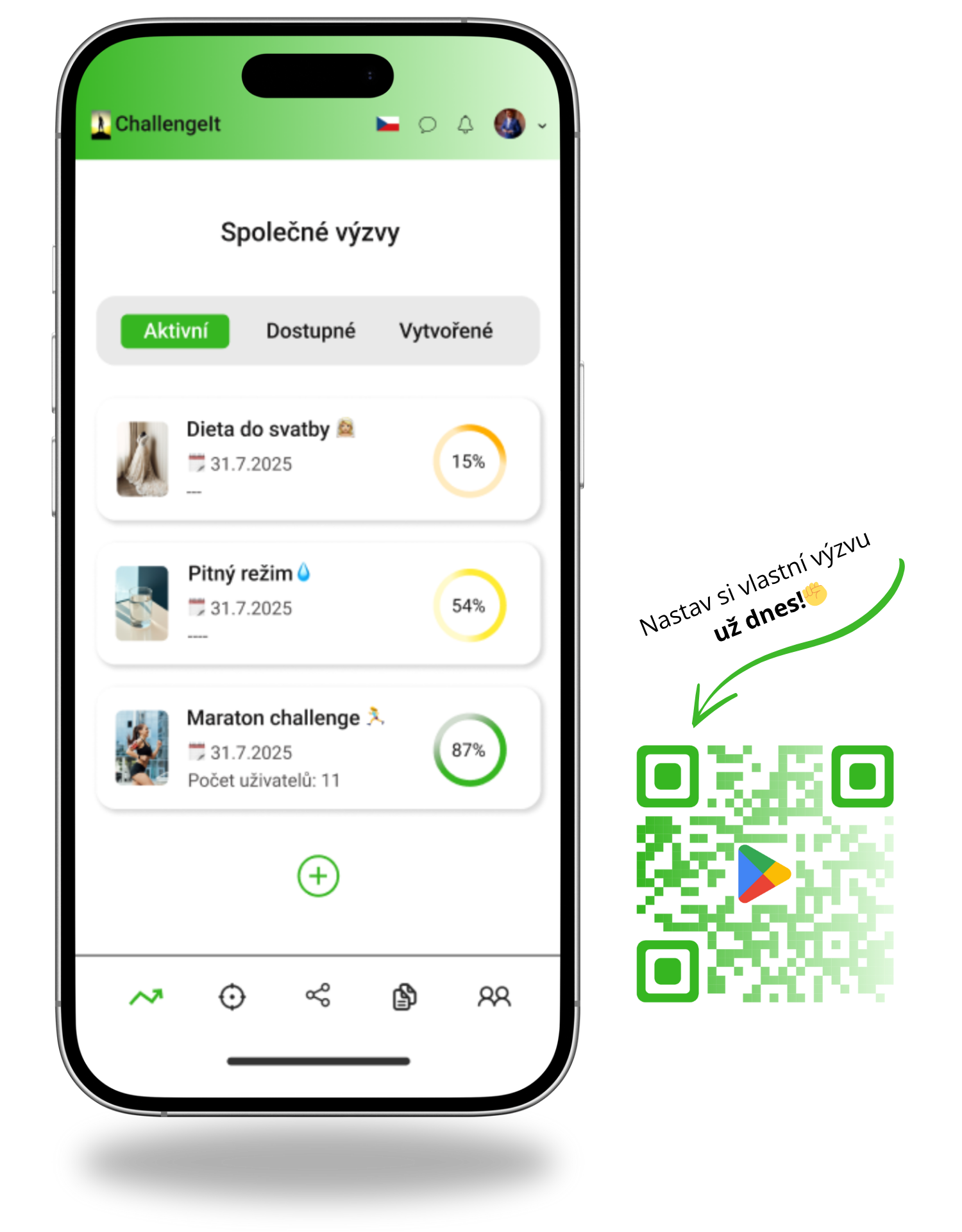 Ukázka aplikace na mobilu